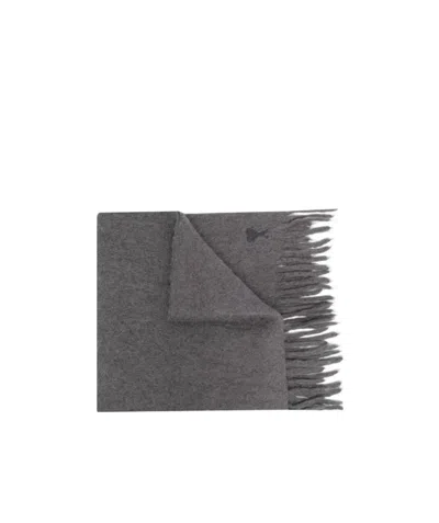 Ami Alexandre Mattiussi Logo Scarf In Black