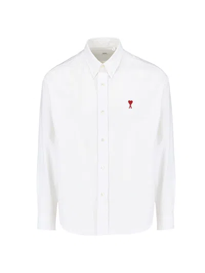 Ami Alexandre Mattiussi Logo Shirt In White