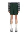 Ami Alexandre Mattiussi Logo Shorts In Green