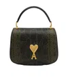 Ami Alexandre Mattiussi Ami Paris Ami De Coeur Logo Plaque Mini Tote Bag In Black