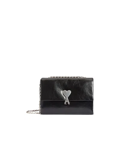 Ami Alexandre Mattiussi Logo Shoulder Bag In Black