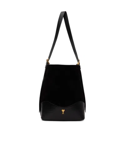 Ami Alexandre Mattiussi Logo Shoulder Bag In Black