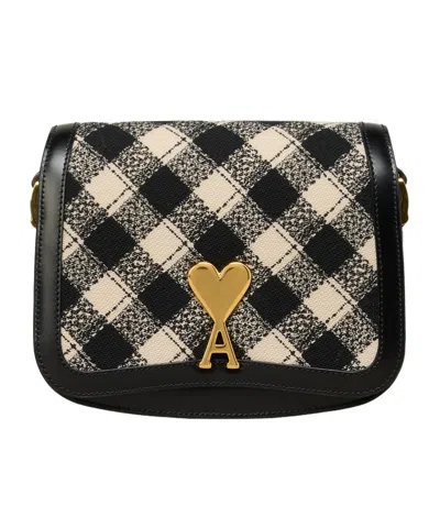 Ami Alexandre Mattiussi Logo Shoulder Bag In Black