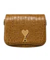 Ami Alexandre Mattiussi Logo Shoulder Bag In Brown