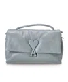 Ami Alexandre Mattiussi Voulez Vous Bag Shoulder Bag In Cyan Leather In Gray