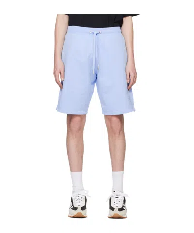 Ami Alexandre Mattiussi Logo Side Pocket Shorts In Blue
