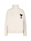Ami Alexandre Mattiussi Oversized Intarsia-knit Wool Turtleneck Sweater In Neutral