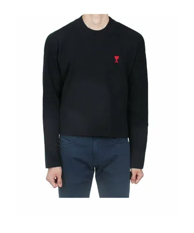 Ami Alexandre Mattiussi Logo Sweater In Black