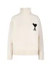 Ami Alexandre Mattiussi Oversized Intarsia-knit Wool Turtleneck Sweater In Metallic