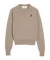 Ami Alexandre Mattiussi Logo Sweater In Nude