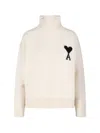 Ami Alexandre Mattiussi Oversized Intarsia-knit Wool Turtleneck Sweater In White