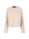 Ami Alexandre Mattiussi Ribbed Knitwear Sweater With Long Sleeves In Neutral