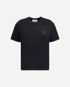 Ami Alexandre Mattiussi Ami Paris Black Ami De Coeur T Shirt
