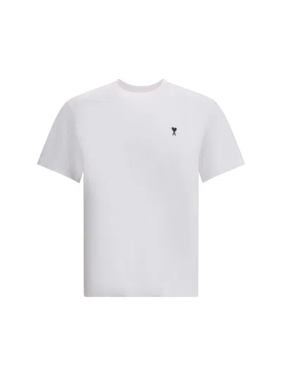 Ami Alexandre Mattiussi Ami Paris Men Ami De Coeur T-shirt In Organic Cotton Jersey In White