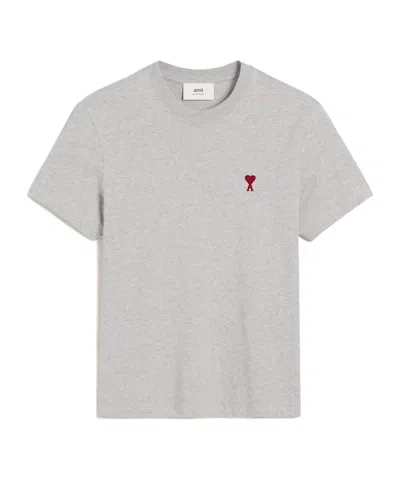 AMI ALEXANDRE MATTIUSSI AMI PARIS AMI DE COEUR LOGO-EMBROIDERED CREWNECK T-SHIRT