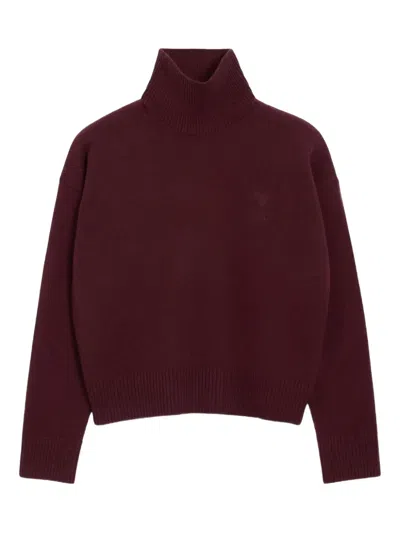 AMI ALEXANDRE MATTIUSSI LOGO TURTLENECK LONG-SLEEVES SWEATER