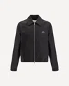 Ami Alexandre Mattiussi Ami Sleek Black Jacket With Versatile Two-way Zip