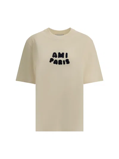 Ami Alexandre Mattiussi Ami Paris-patch T-shirt In Neutral