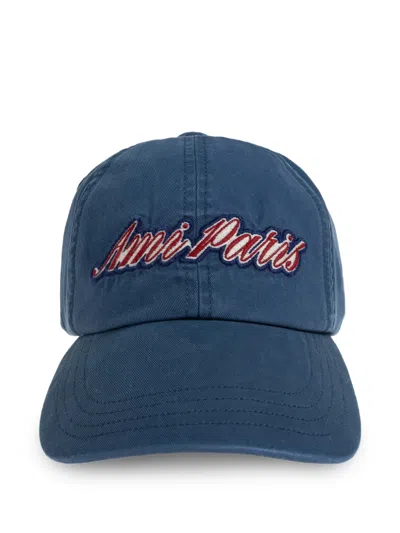 Ami Alexandre Mattiussi Logo-embroidered Baseball Cap In Blue