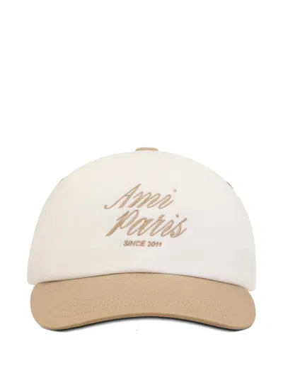 Ami Alexandre Mattiussi Logo-embroidered Cap In White