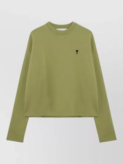 Ami Alexandre Mattiussi Ami Paris Ami Paris De Coeur Matcha Sweatshirt In Green