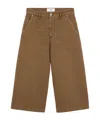 Ami Alexandre Mattiussi Casual Denim Bermuda Shorts Featuring Pockets In Brown