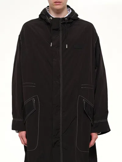 Ami Alexandre Mattiussi Long Parka In Black / M