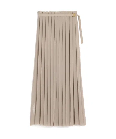 AMI ALEXANDRE MATTIUSSI AMI PARIS PLEATED MAXI SKIRT