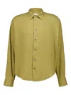 Ami Alexandre Mattiussi Long-sleeve Button-up Shirt In Green