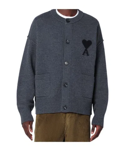 AMI ALEXANDRE MATTIUSSI LONG SLEEVE CARDIGAN