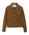 Ami Alexandre Mattiussi Mens Noisette Pointed-collar Embossed-logo Leather Jacket In Brown