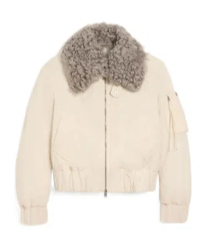 Ami Alexandre Mattiussi Ami Paris Quilted Bomber Jacket In Brown