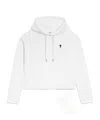 Ami Alexandre Mattiussi Ami Paris Ami Paris De Coeur Cotton Hoodie In White