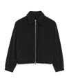Ami Alexandre Mattiussi Black Technical Canvas Zipped Jacket Black In Black