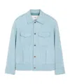 Ami Alexandre Mattiussi Ami Paris Men Suede Giacca Pelle In Blue