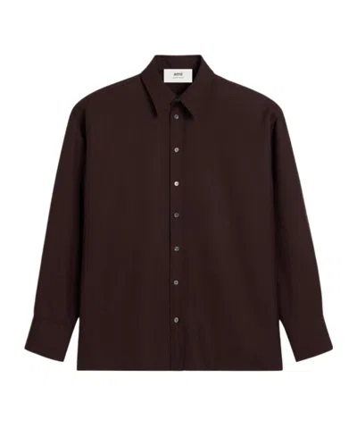 Ami Alexandre Mattiussi Long Sleeve Shirt In Black