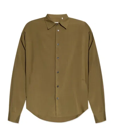 Ami Alexandre Mattiussi Long Sleeve Shirt In Green