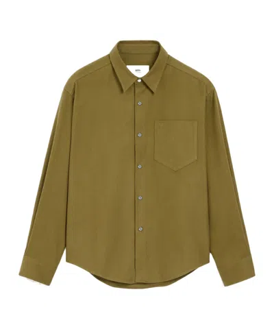 Ami Alexandre Mattiussi Long Sleeve Shirt In Green