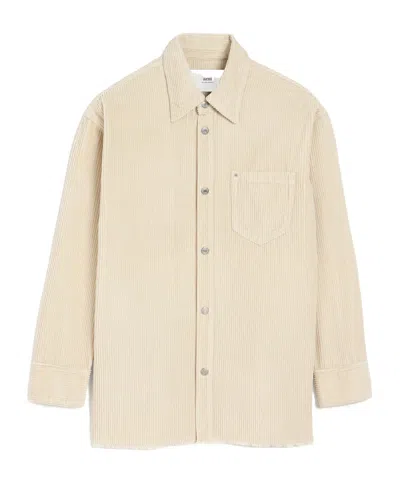 AMI ALEXANDRE MATTIUSSI AMI PARIS CORDUROY VELVET OVERSHIRT