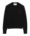 Ami Alexandre Mattiussi Ami Paris Ami De Coeur Black Crew-neck Sweatshirt Women In Black