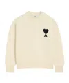 Ami Alexandre Mattiussi Ami Paris White Ami De Coeur Sweater Men In Neutral