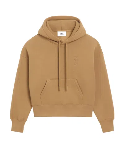 Ami Alexandre Mattiussi Long Sleeve Sweatshirt In Brown
