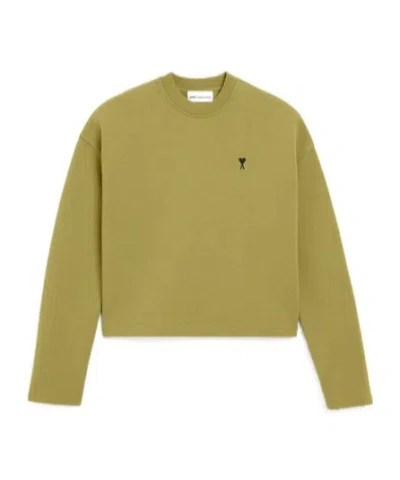 Ami Alexandre Mattiussi Ami Paris Ami Paris De Coeur Matcha Sweatshirt In Green