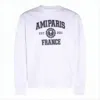 Ami Alexandre Mattiussi Long-sleeve Sweatshirt With Collegiate-style Emblem In Animal Print