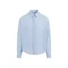 Ami Alexandre Mattiussi Long-sleeve Cotton Shirt In Cashmere Blue