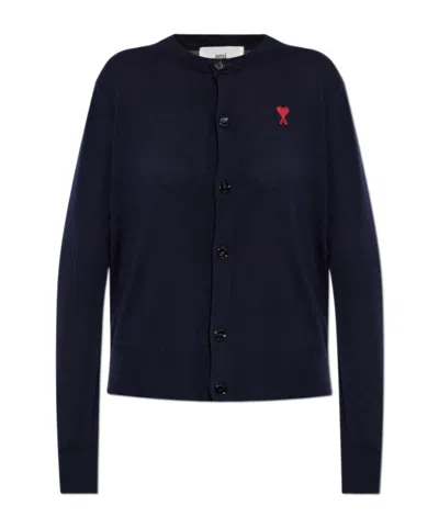 Ami Alexandre Mattiussi Long-sleeved Cardigan In Black