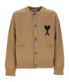 Ami Alexandre Mattiussi Cardigan Ami Paris Men Color Brown In Brown