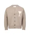 Ami Alexandre Mattiussi Off White Adc Cardigan In Grey