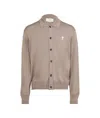 Ami Alexandre Mattiussi Ami Taupe Merino Knitwear Cardigan In Grey