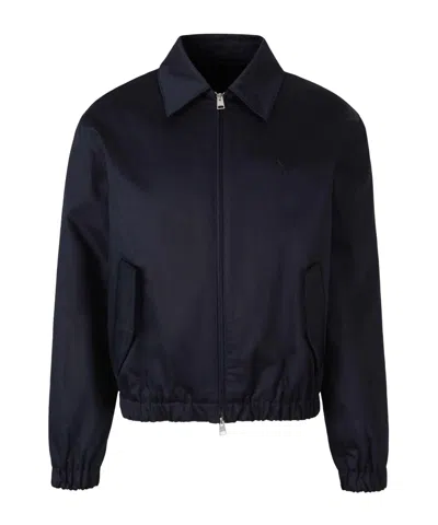 Ami Alexandre Mattiussi Long-sleeved Casual Jacket In Black